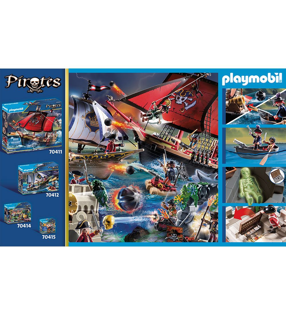 Playmobil Pirates - Rdjakkebastion - 70413 - 101 Dele