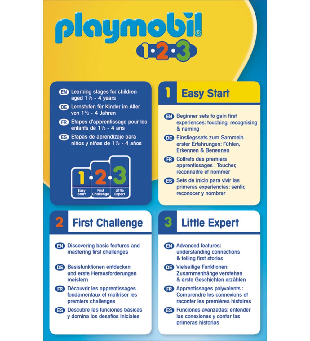 Playmobil 1.2.3 - Rytter Med Hest - 70404 - 2 Dele