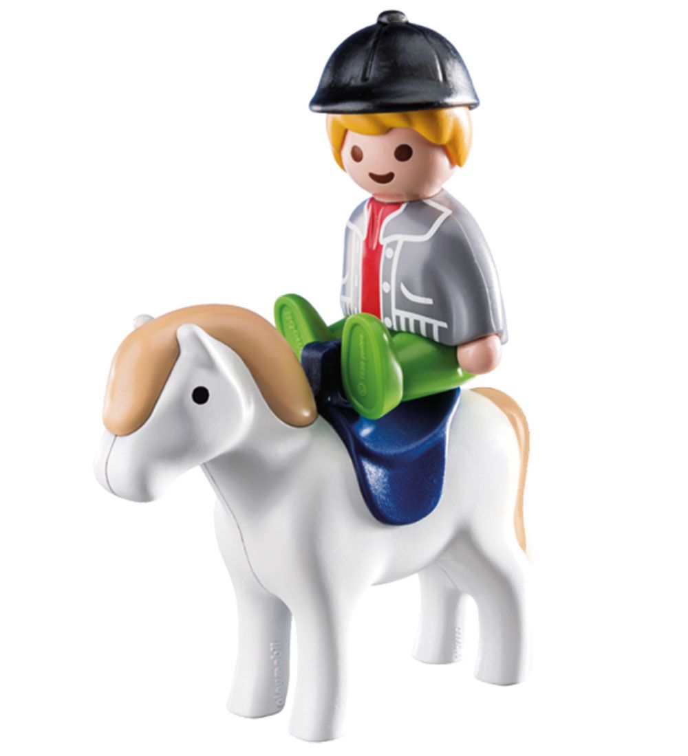 Playmobil 1.2.3 - Dreng Med Pony - 70410 - 2 Dele