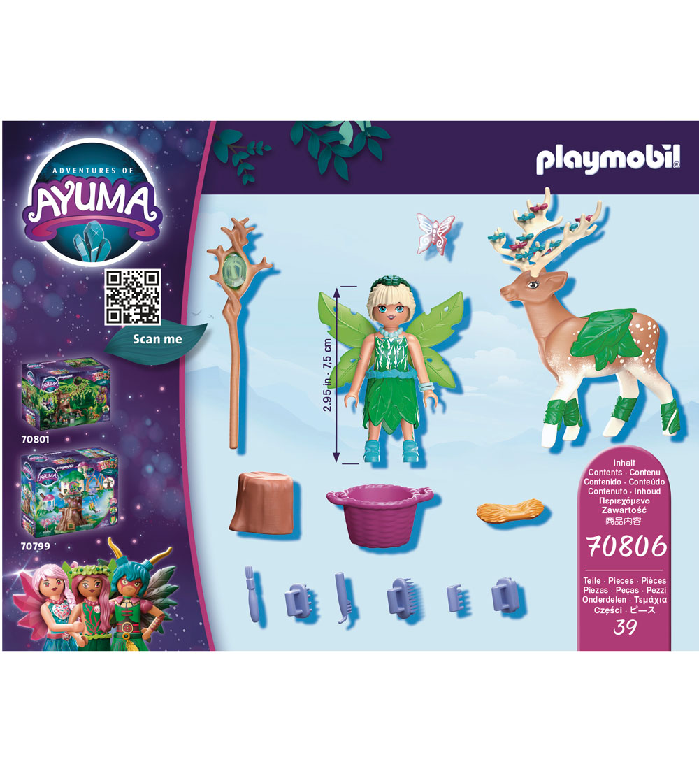Playmobil Ayuma - Forest Fairy Med Totemdyr - 70806 - 39 Dele