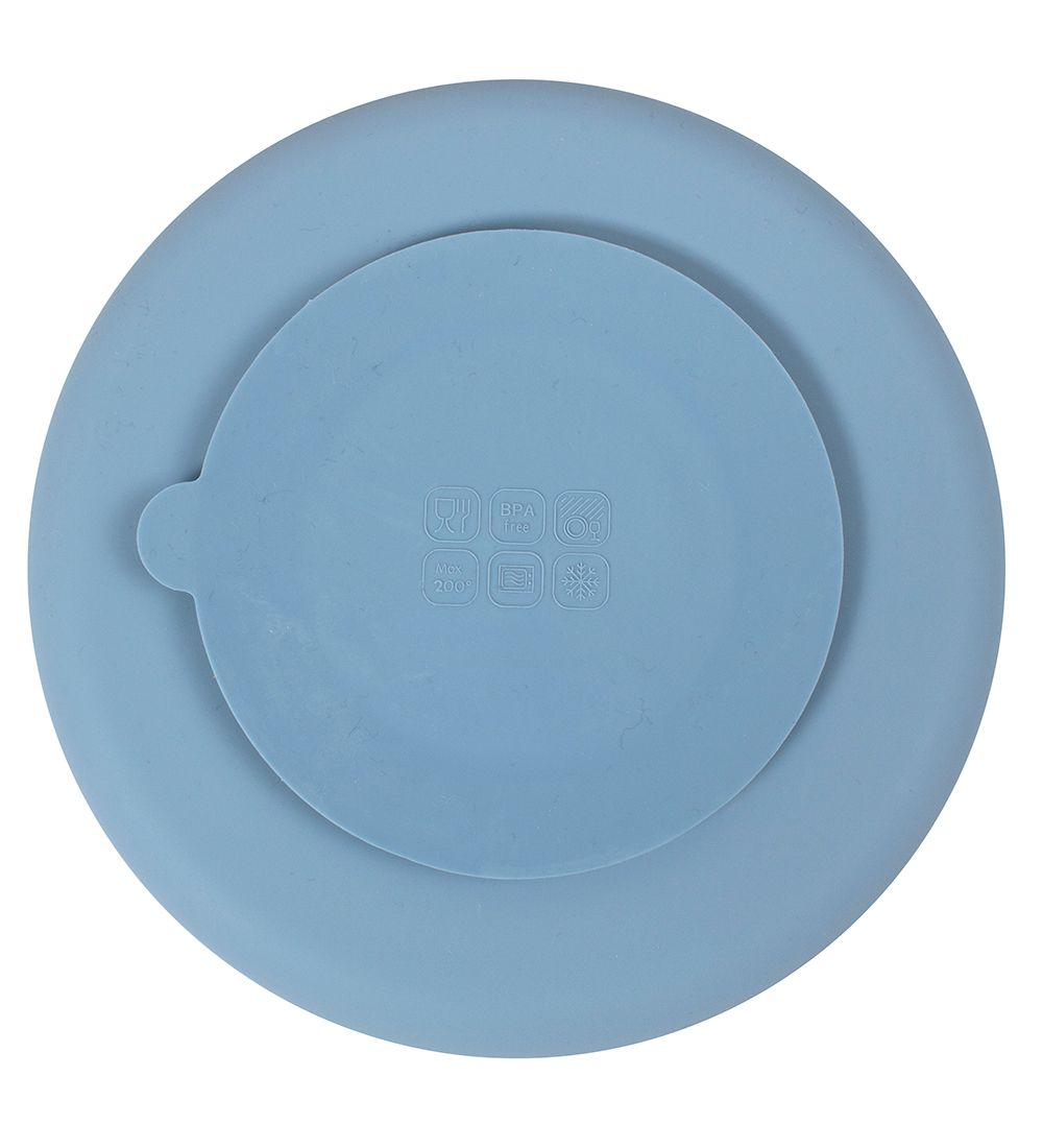 Filibabba Tallerken - Silikone - Ruminddelt - Powder Blue