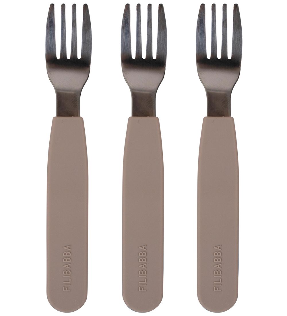 Filibabba Silikone Gafler - 3-Pak - Warm Grey