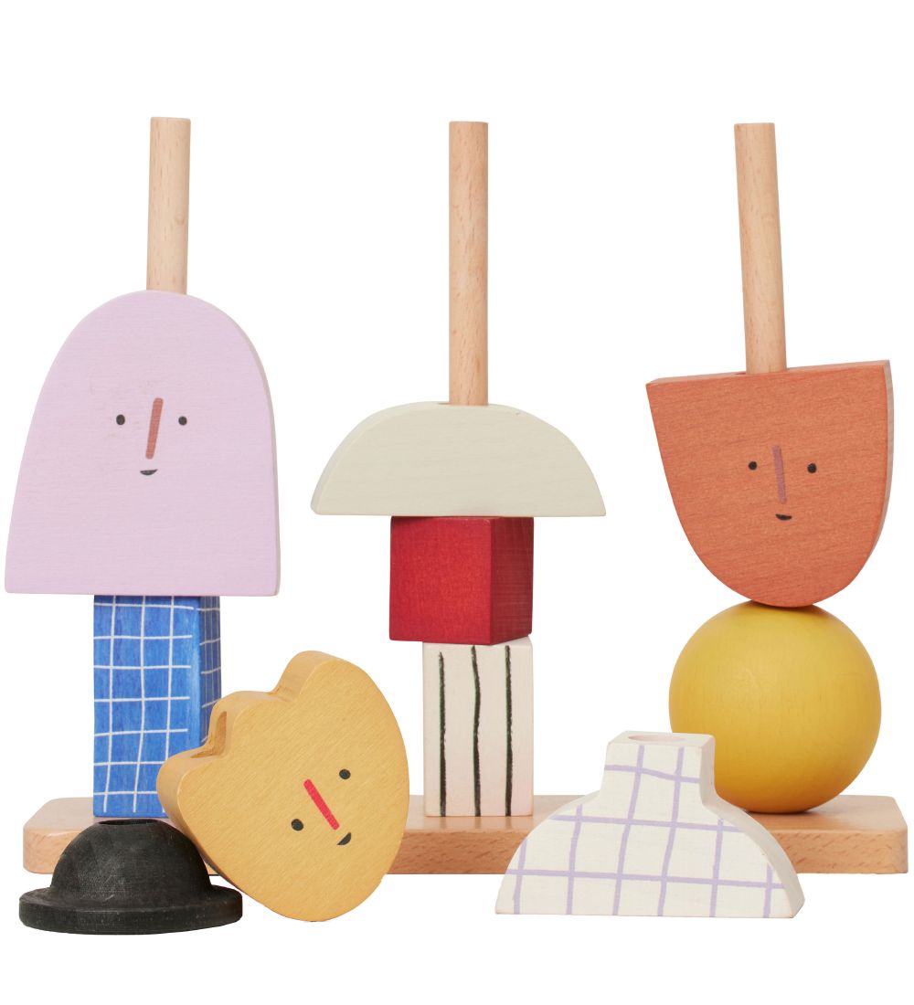 Ferm Living Stablelegetøj - Character Stacking Blocks - Multi