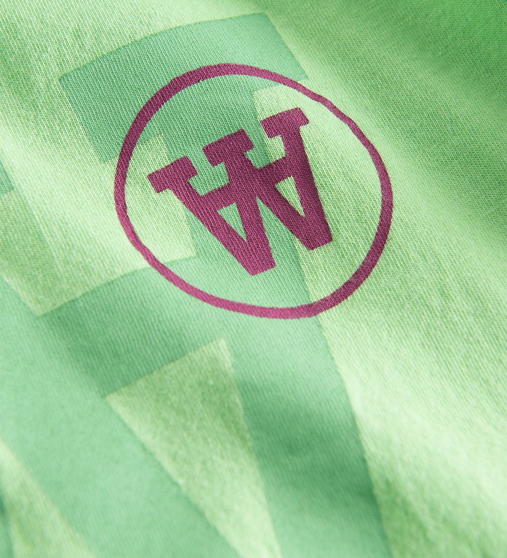 Wood Wood T-Shirt - Ola Tonal Logo T-Shirt - Pale Green