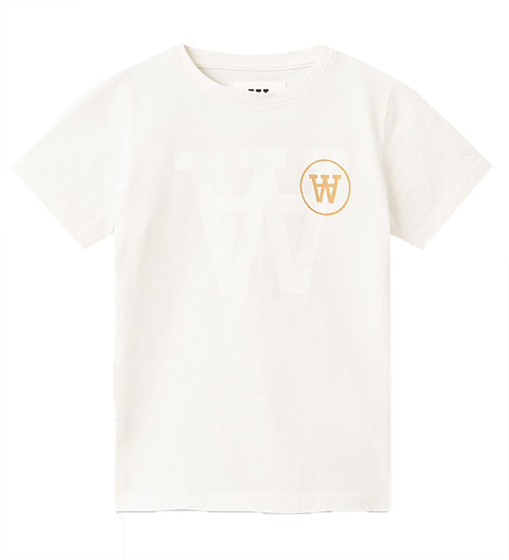 Wood Wood T-Shirt - Ola Tonal Logo T-Shirt - Off White