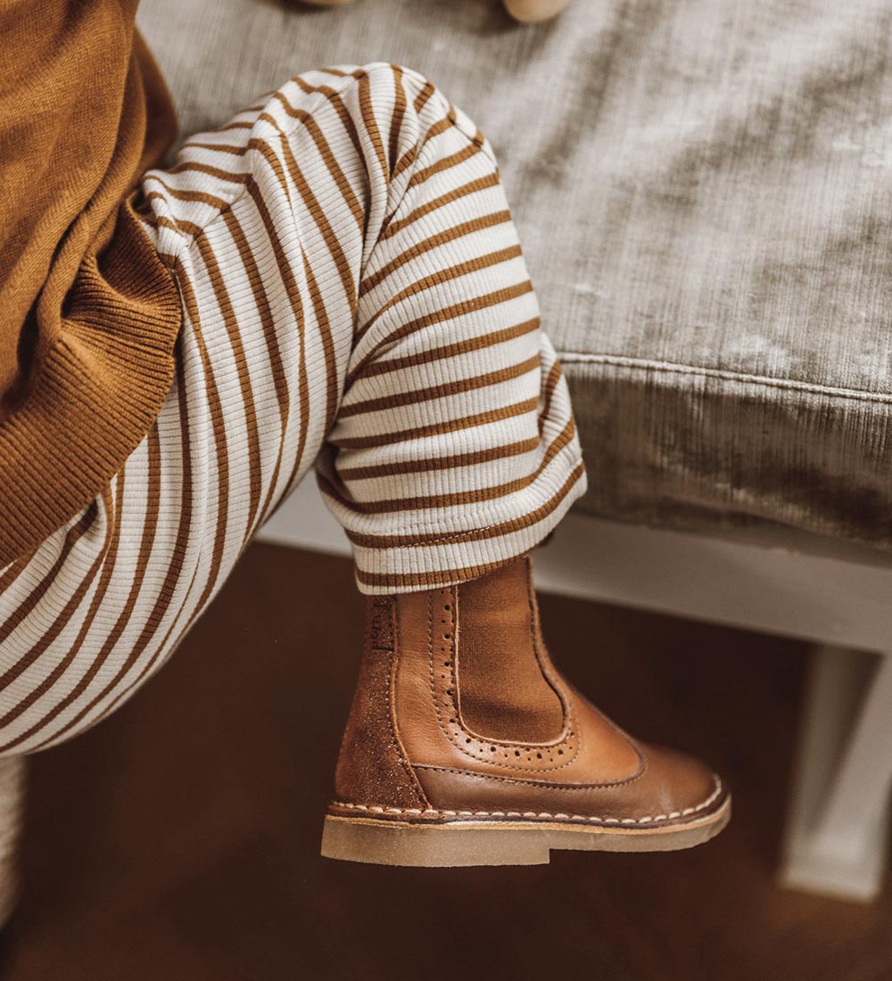 Pom Pom Støvler - Chelsea -  Camel