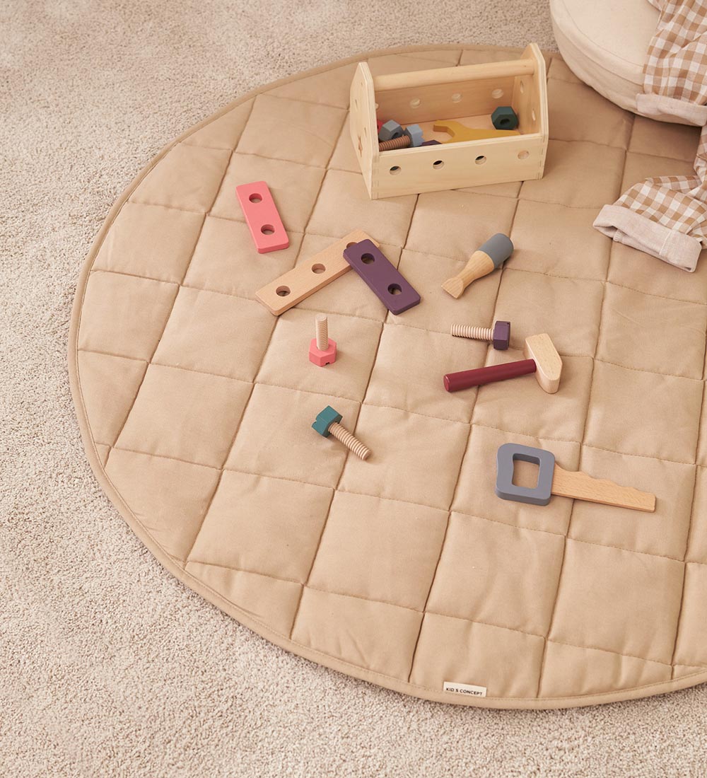 Kids Concept Legetæppe - 100 cm - Beige