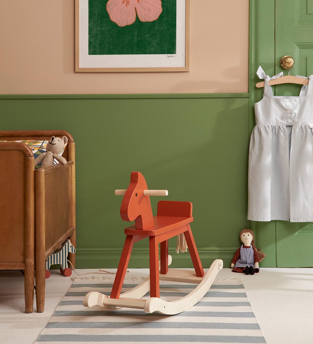 Kids Concept Gyngehest - Carl Larsson - Rødorange