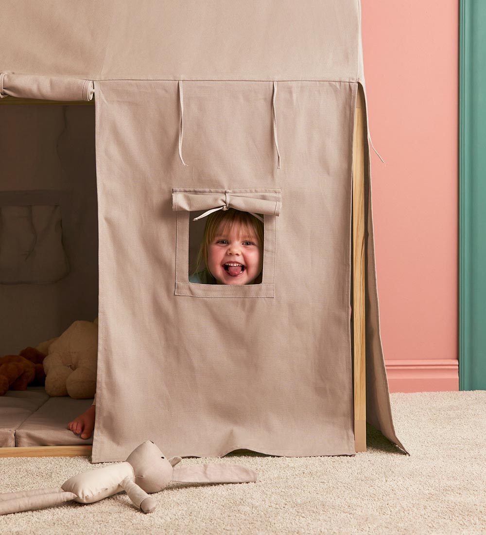 Kids Concept Legetelt - Hus - Beige