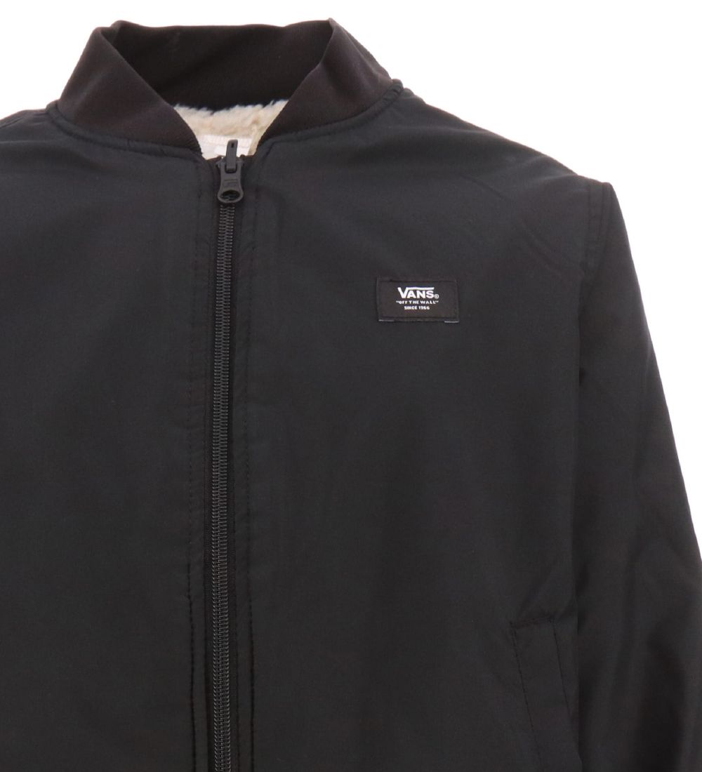 Vans Dynejakke - Vendbar - Hughes - Sort/Hvid
