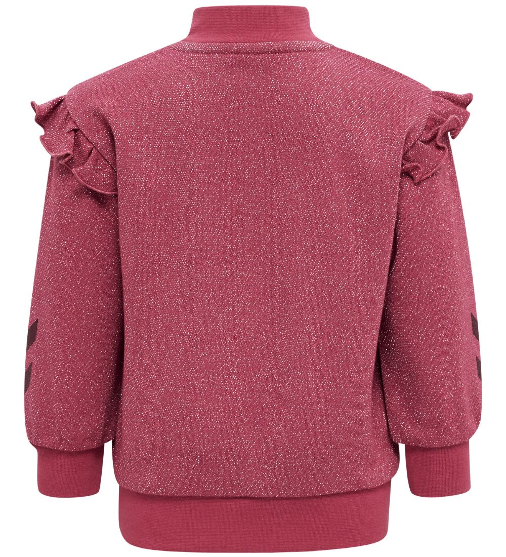 Hummel Cardigan - hmlSally - Earth Red m. Glimmer