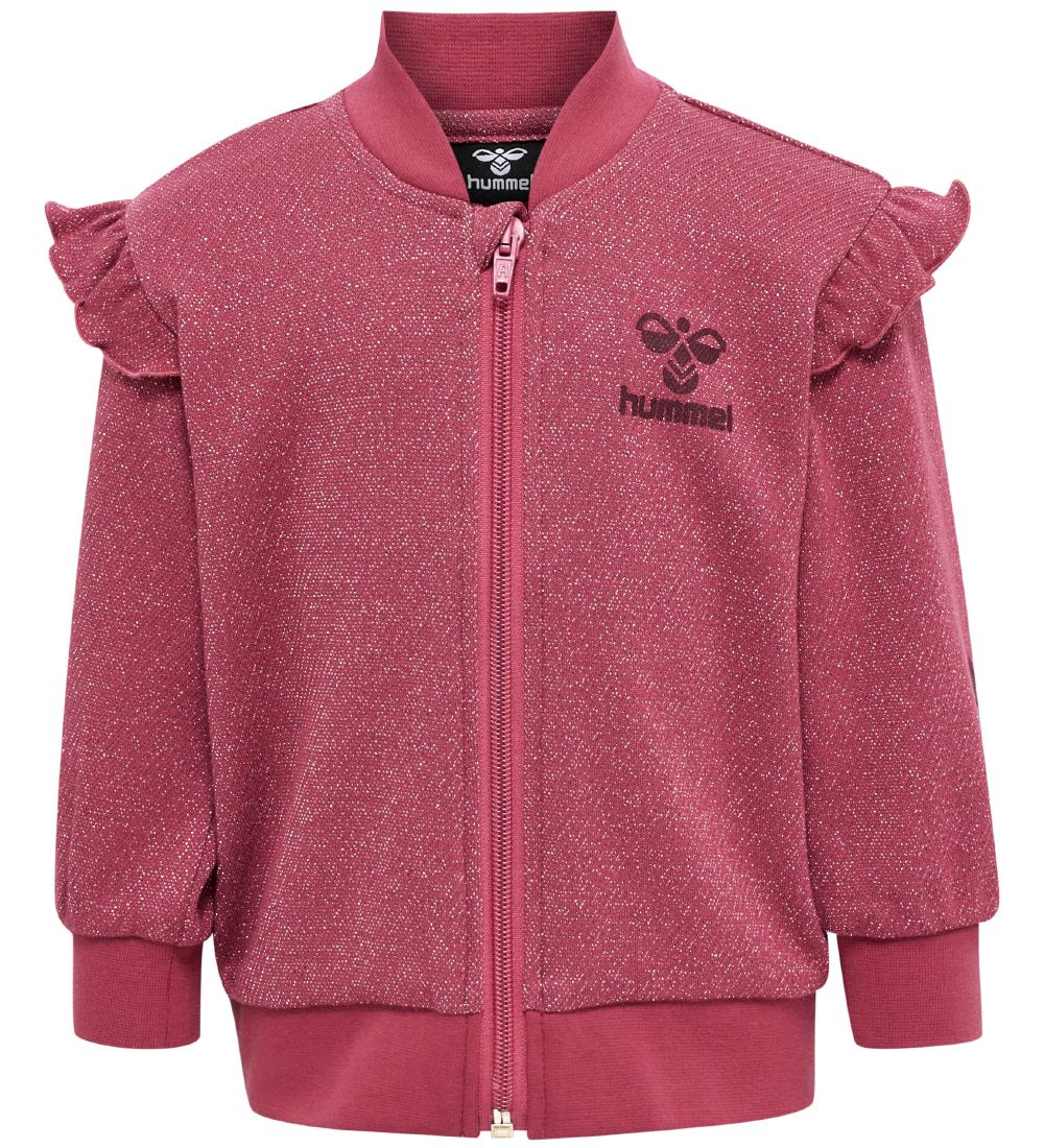 Hummel Cardigan - hmlSally - Earth Red m. Glimmer