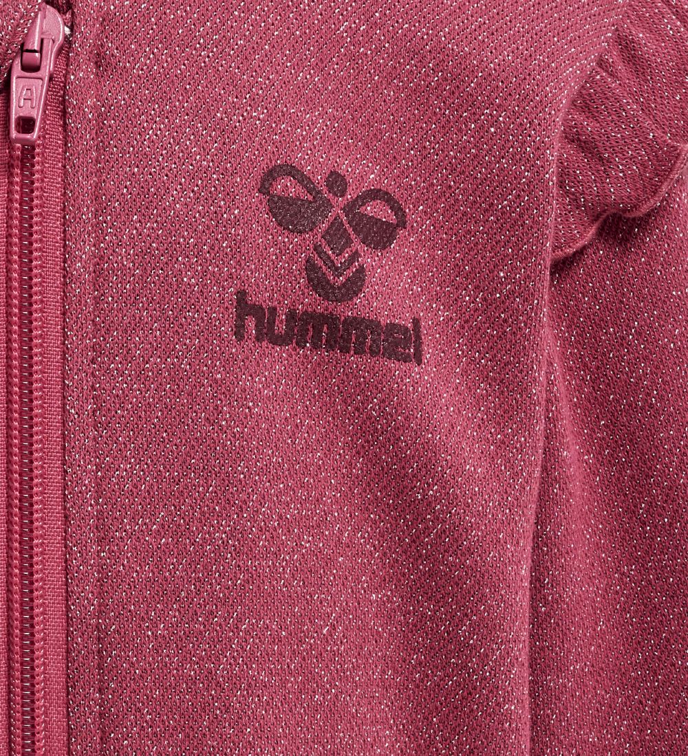 Hummel Cardigan - hmlSally - Earth Red m. Glimmer