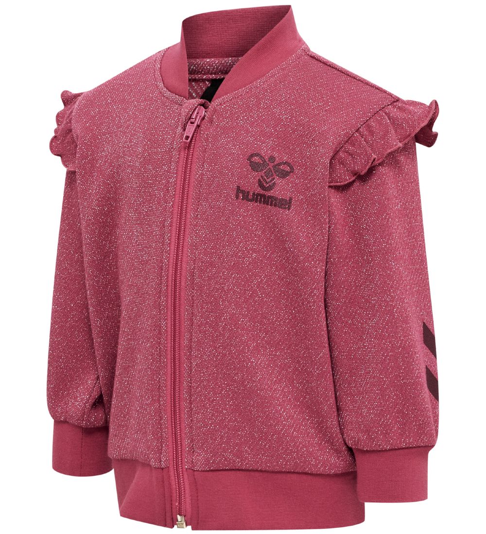 Hummel Cardigan - hmlSally - Earth Red m. Glimmer