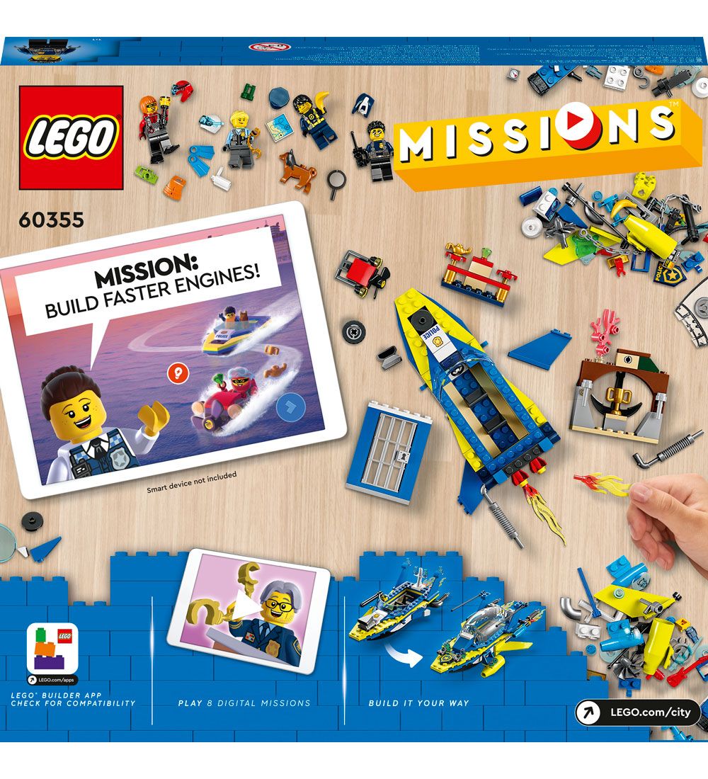 LEGO® City - Havpolitiets Detektivmissioner 60355 - 278 Dele