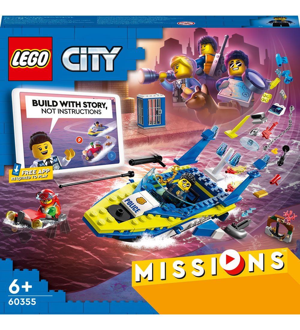 LEGO® City - Havpolitiets Detektivmissioner 60355 - 278 Dele