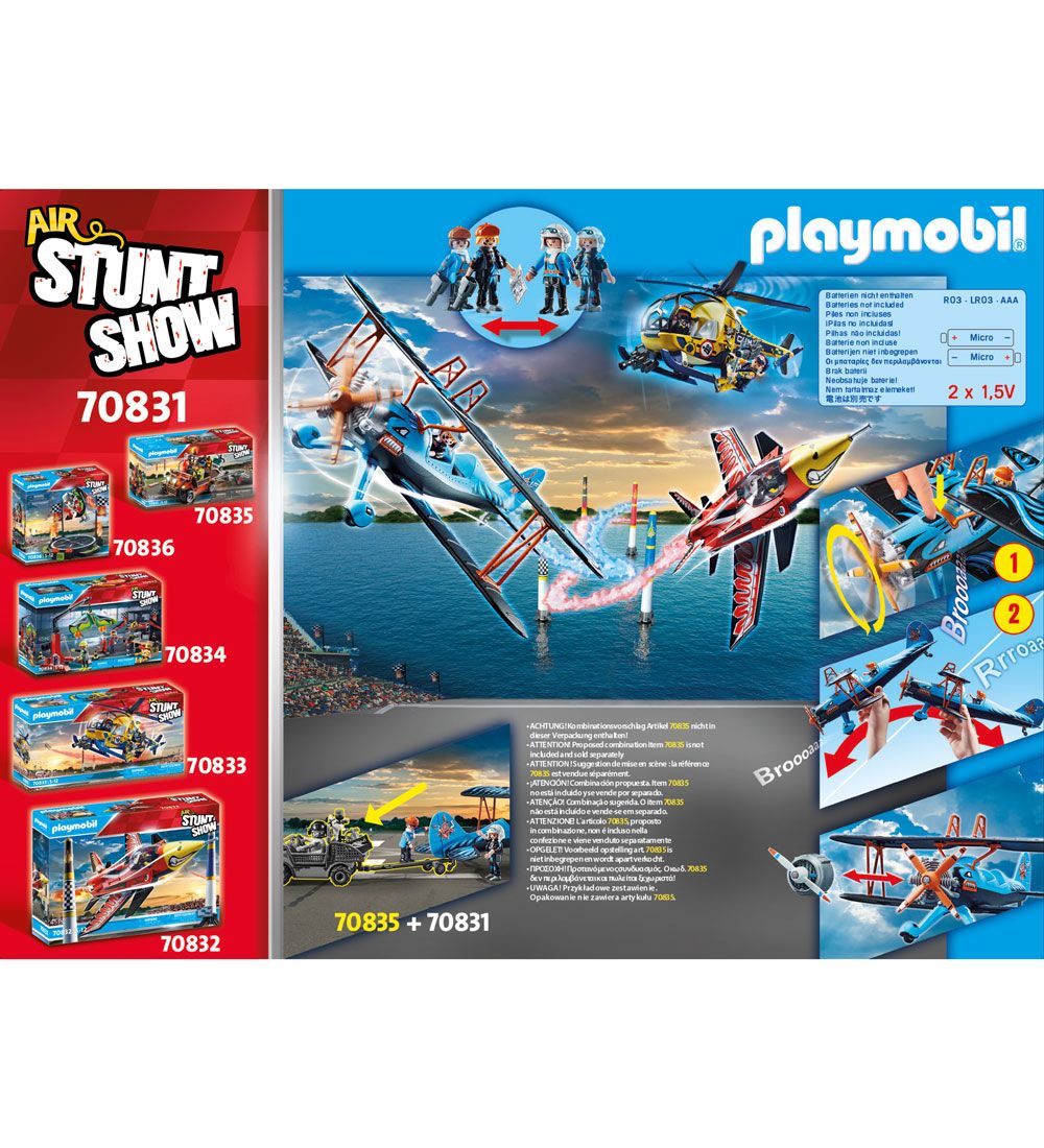 Playmobil Air Stuntshow - Dobbeltdækker "Føniks" - 70831 - 45 De