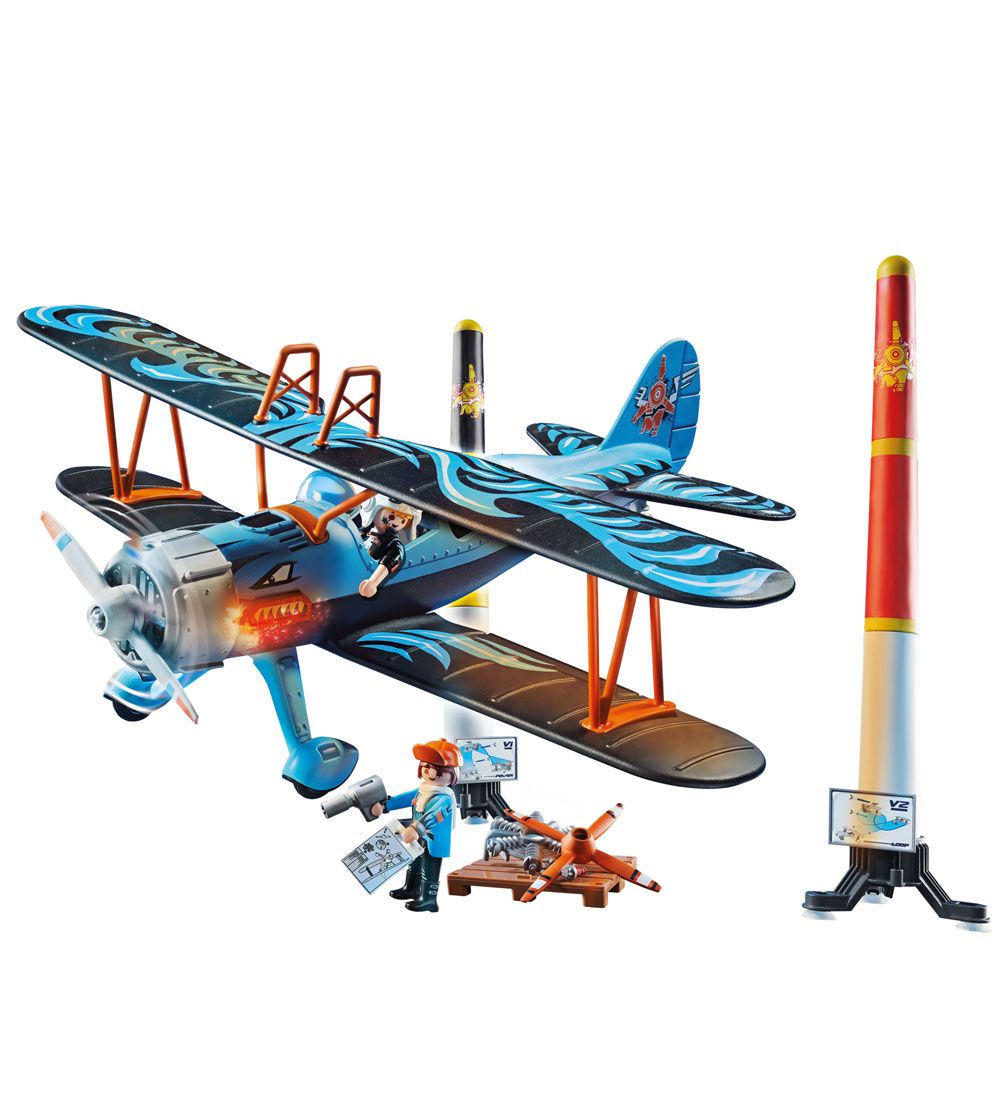Playmobil Air Stuntshow - Dobbeltdækker "Føniks" - 70831 - 45 De
