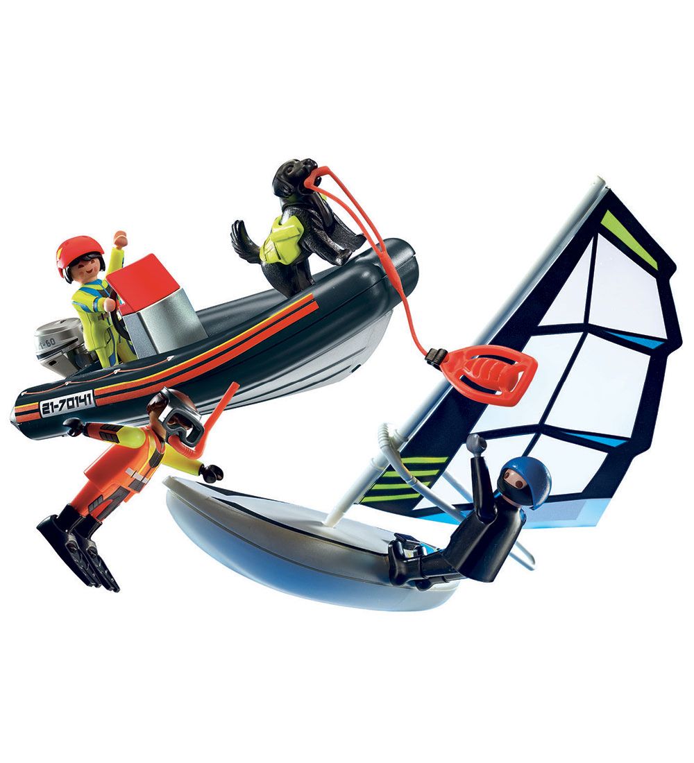 Playmobil City Action - Skibsredning: Polarsejler Med Gummibåd -