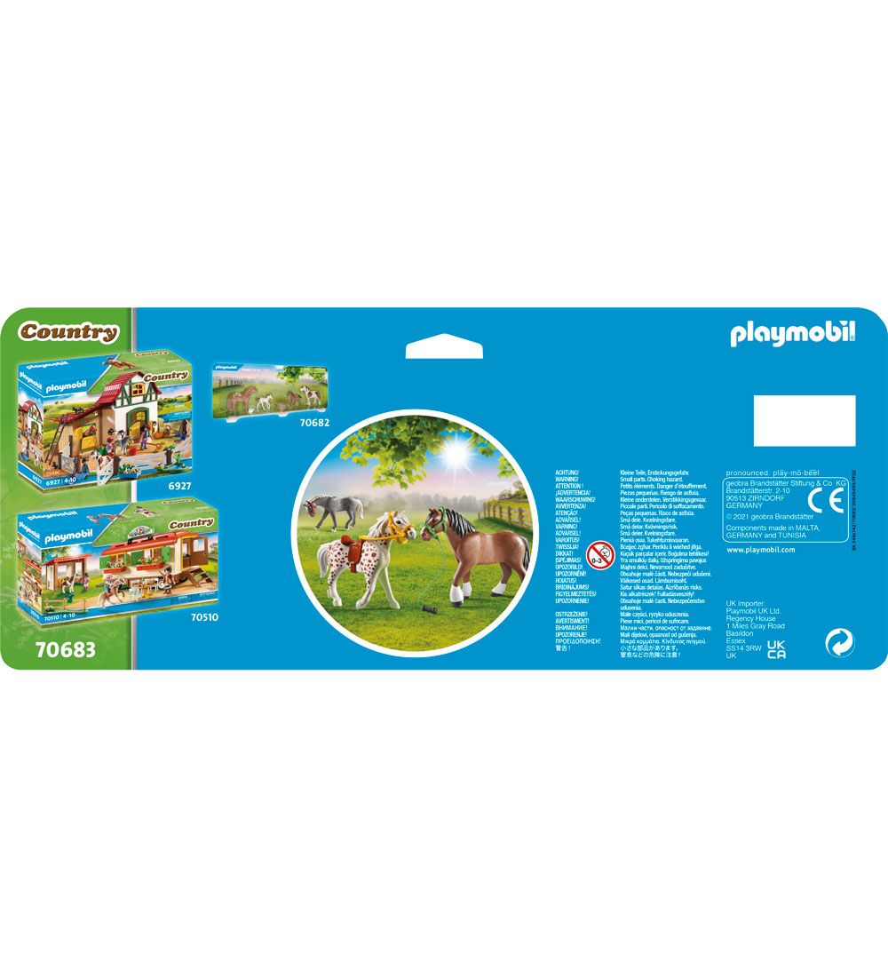 Playmobil Country - 3 Heste - 70683 - 12 Dele
