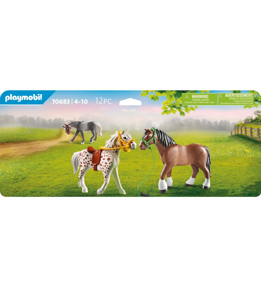 Playmobil Country - 3 Heste - 70683 - 12 Dele