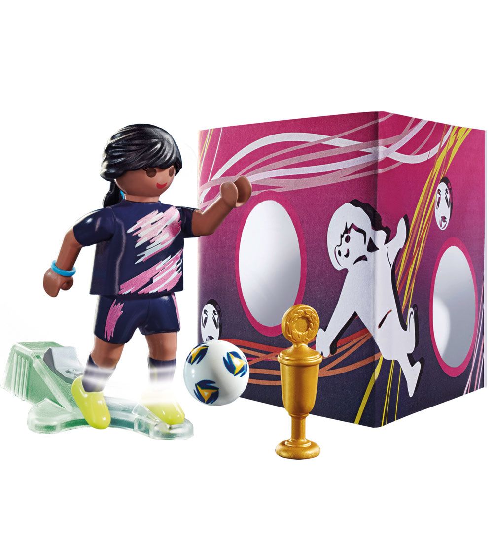 Playmobil SpecialPlus - Fodboldspiller Med Målvæg - 70875 - 8 De