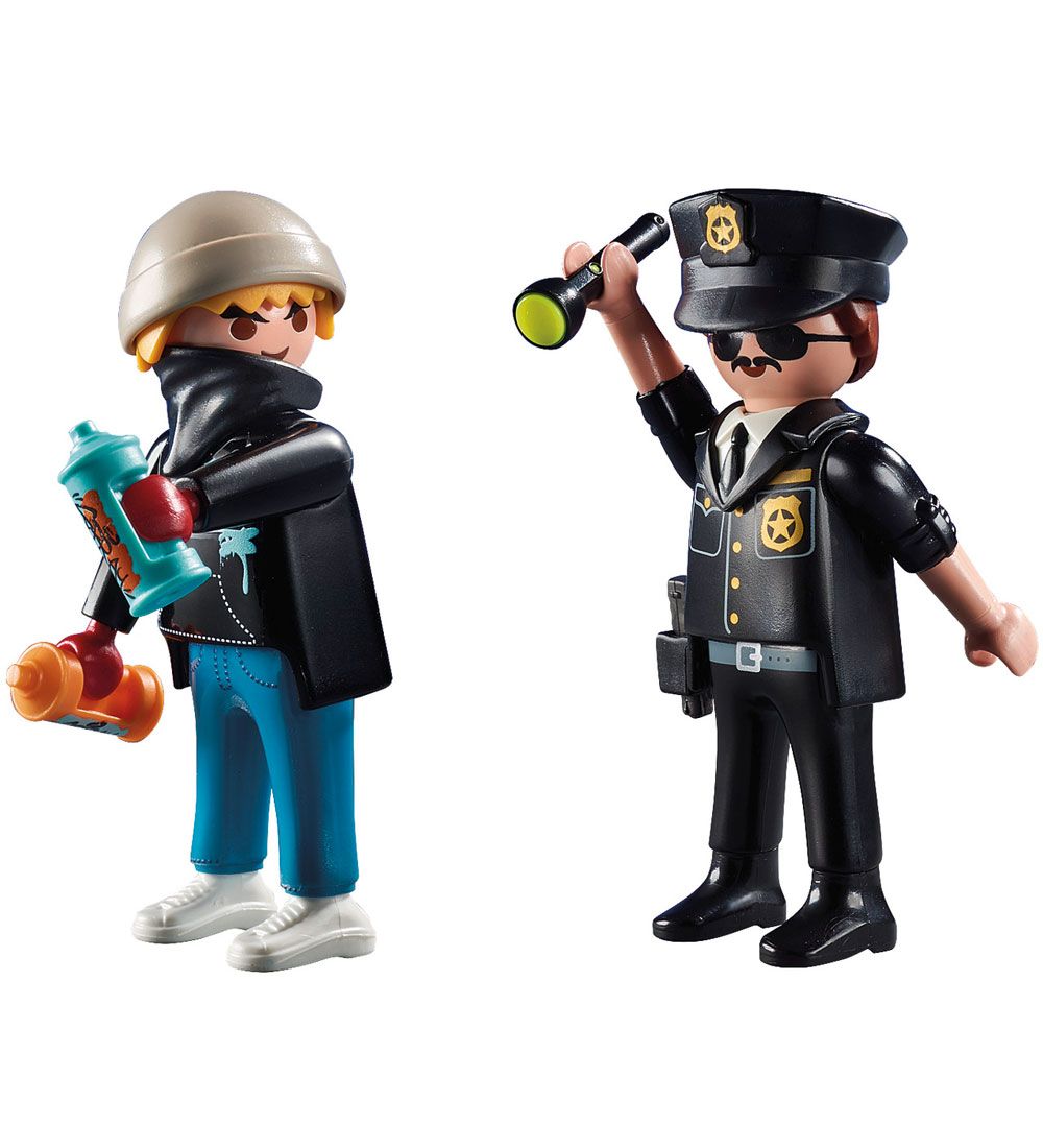 Playmobil DuoPack - Politibetjent Og Sprøjte - 70822 - 10 Dele