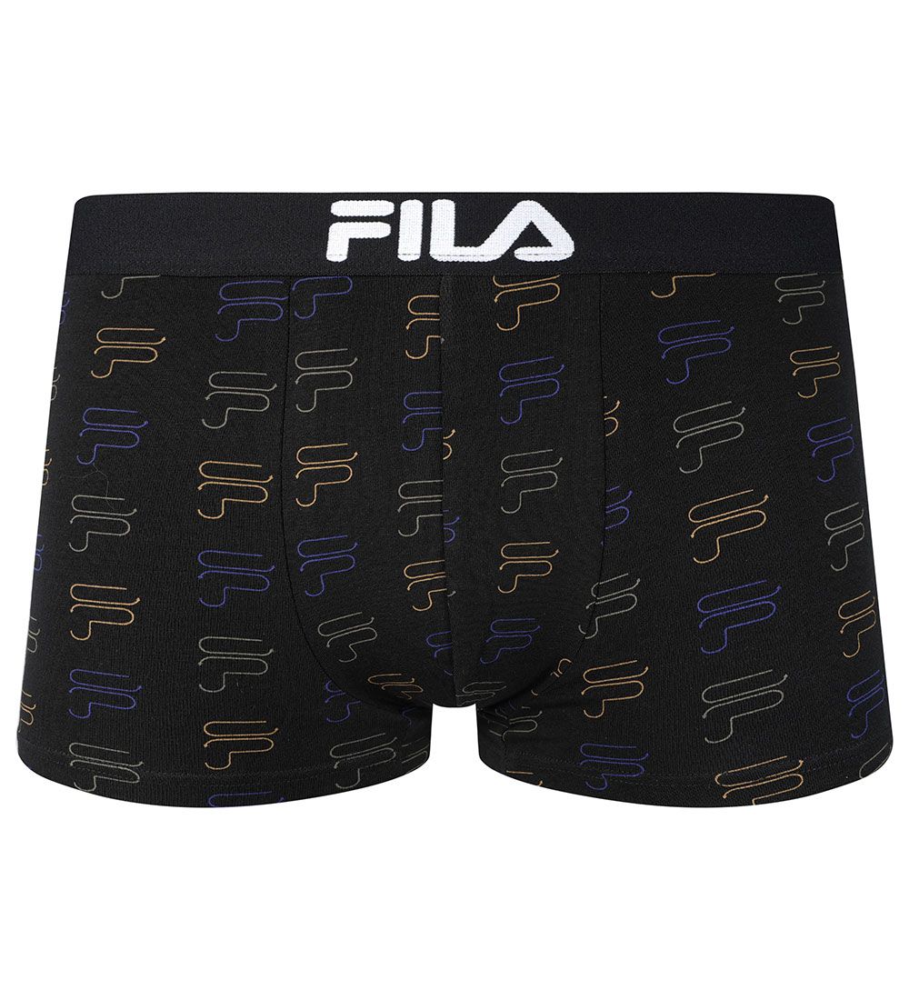 Fila Boxershorts - Sort m. Multifarvet Logo
