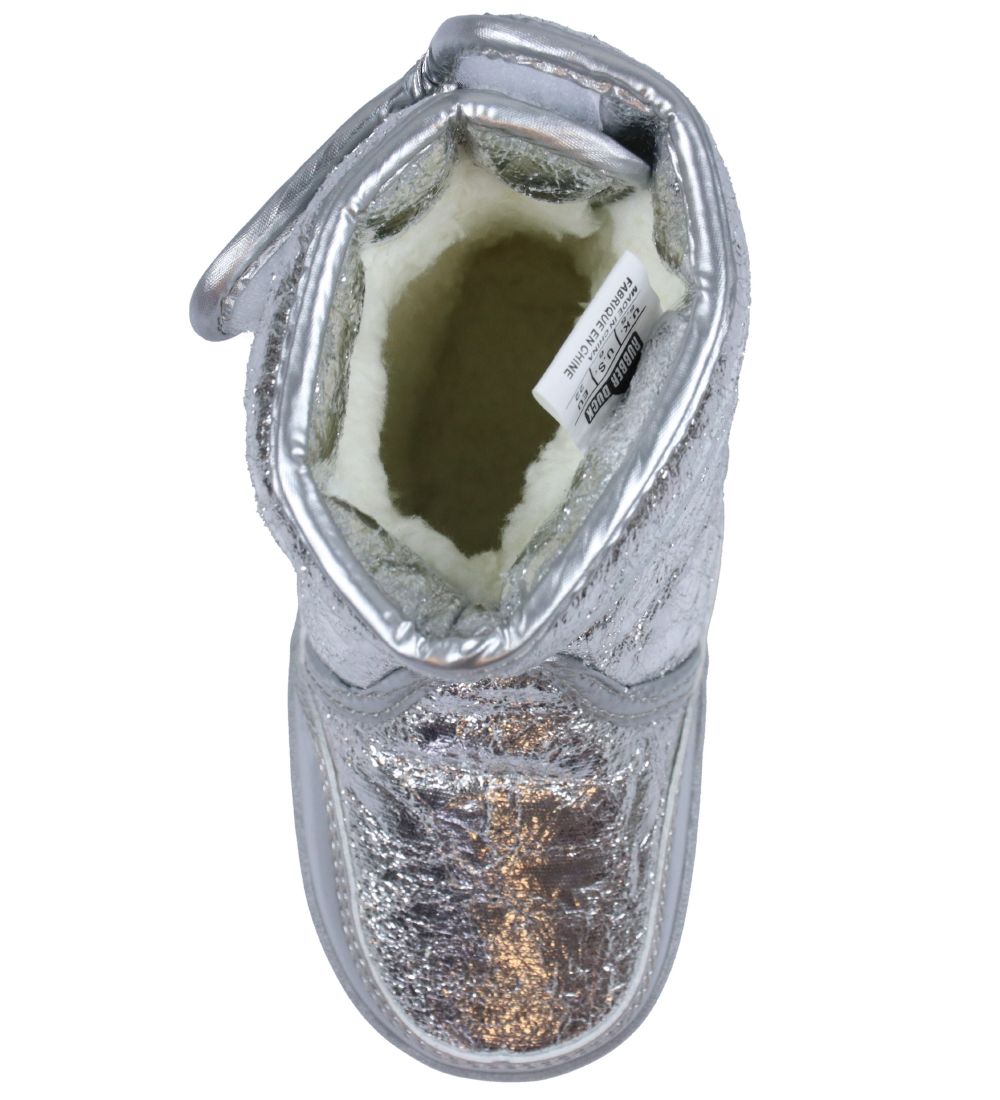 Rubber Duck Vinterstøvler - Cracked Metallic - Silver