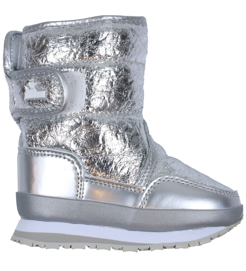 Rubber Duck Vinterstøvler - Cracked Metallic - Silver