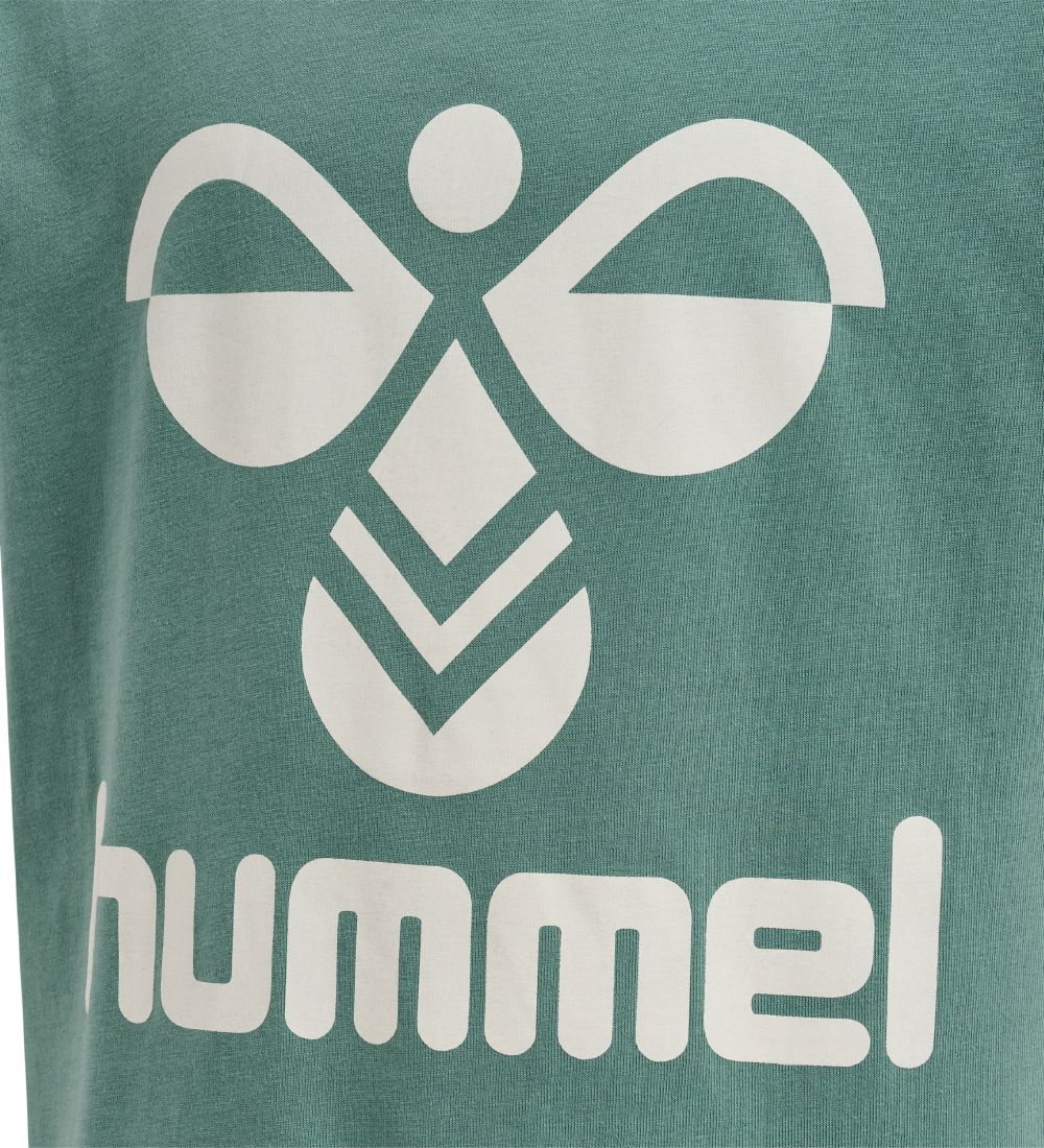 Hummel T-shirt - hmlTres - Mineral Blue m. Logo