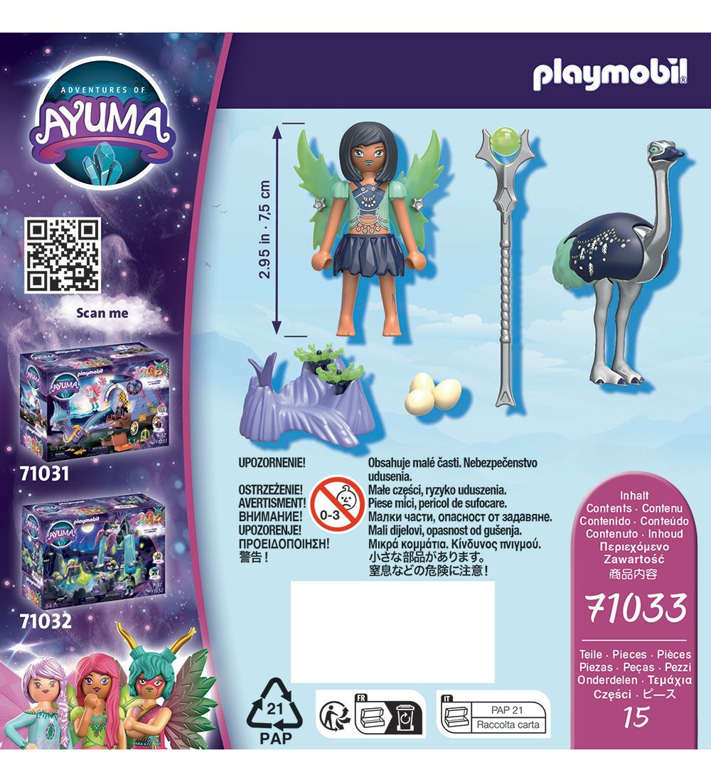 Playmobil Ayuma - Moon Fairy Med Totemdyr - 71033 - 15 Dele
