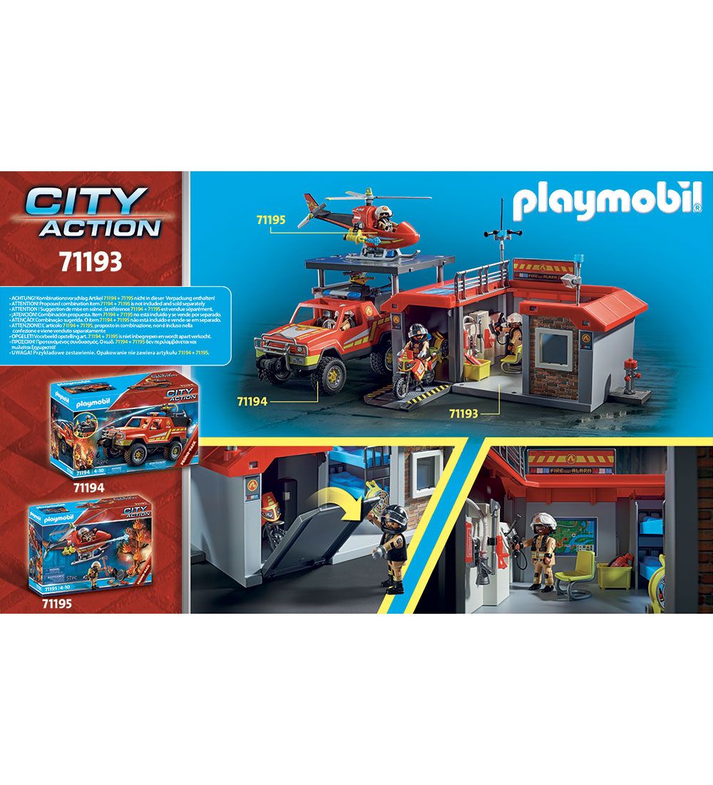 Playmobil City Action - Mobil Brandstation - 71193 - 61 Dele