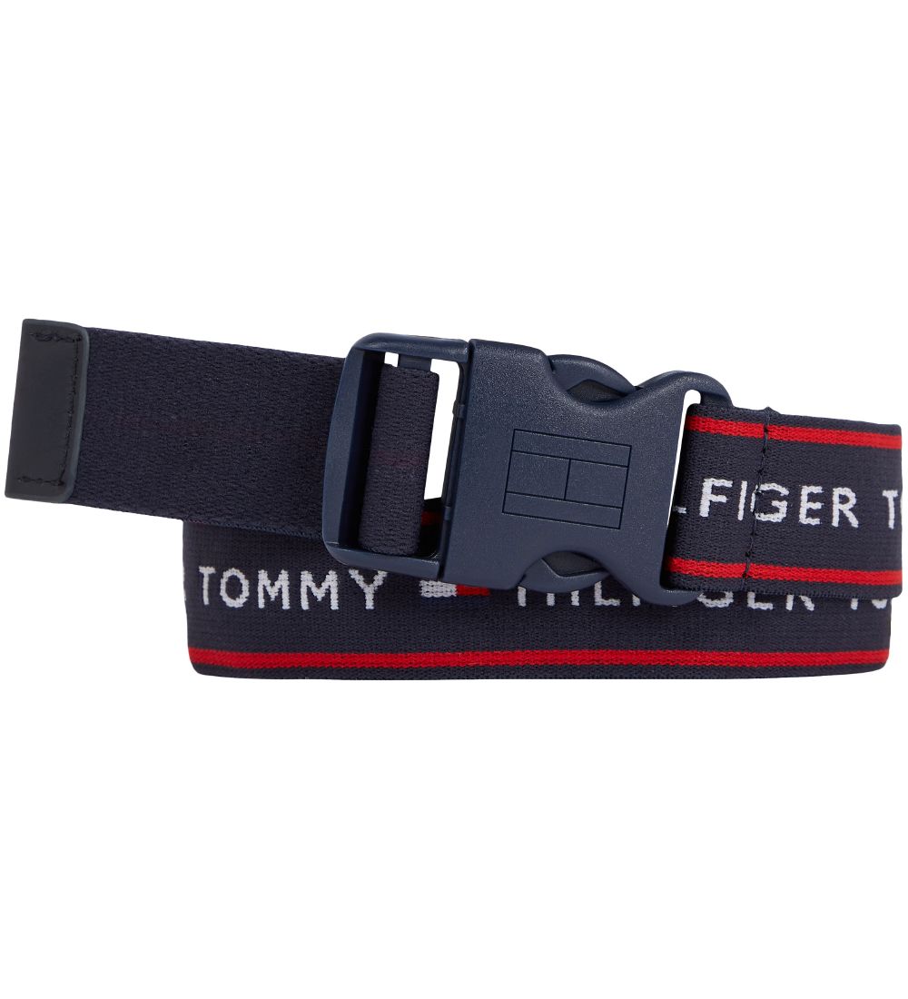 Tommy Hilfiger Blte - Buckle Belt - Sort/Rd