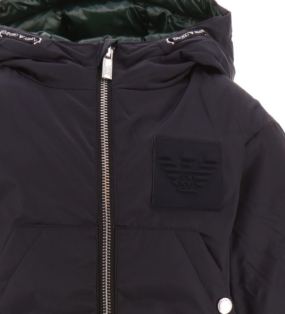 Emporio Armani Dunjakke - Vedbar - Navy/Grøn