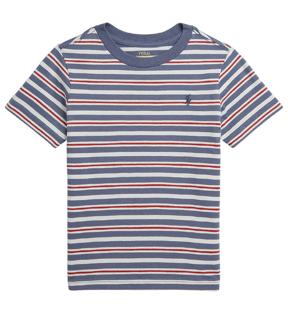 Polo Ralph Lauren T-shirt - SBTS II - Bl/Hvidstribet m. Rd