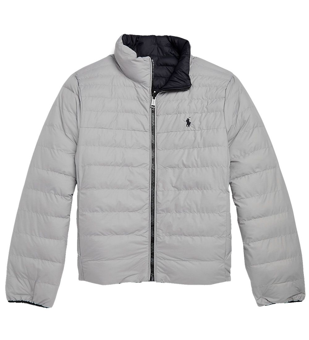 Polo Ralph Lauren Dynejakke - Vendbar - Classics II - Sort/Grå