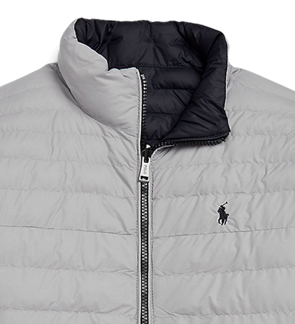 Polo Ralph Lauren Dynejakke - Vendbar - Classics II - Sort/Grå