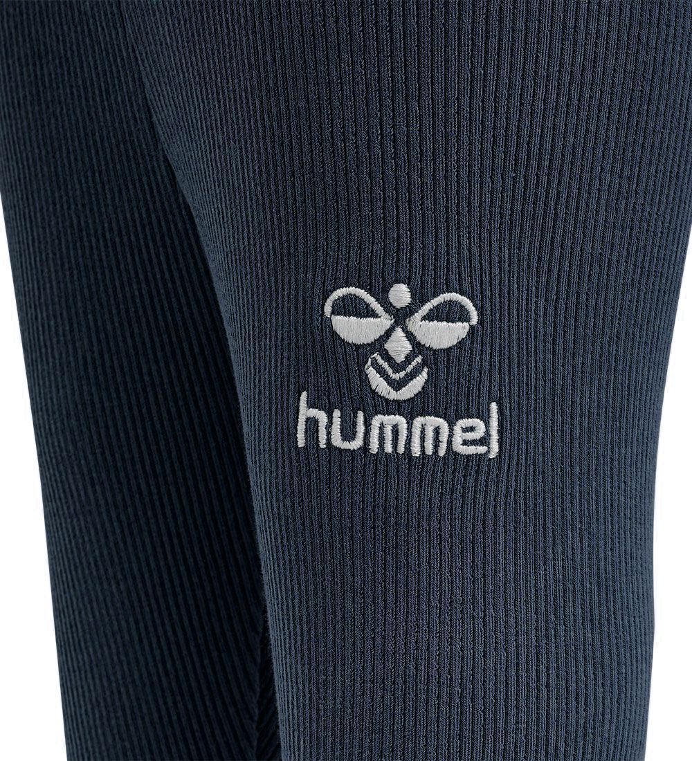 Hummel Leggings - Rib - hmlSami Tights - Black Iris