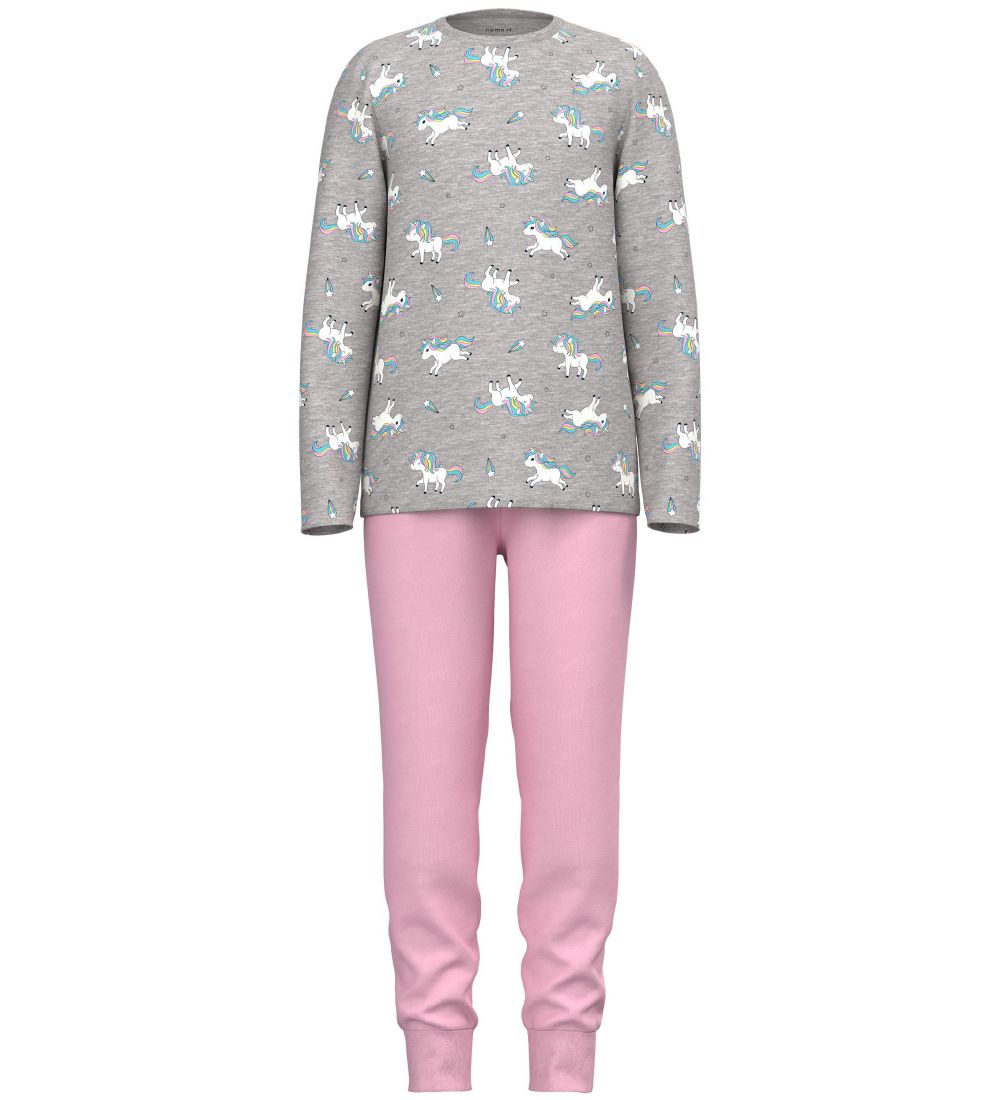 Name It Nattøj - Noos - NkfNightset - Grey Melange