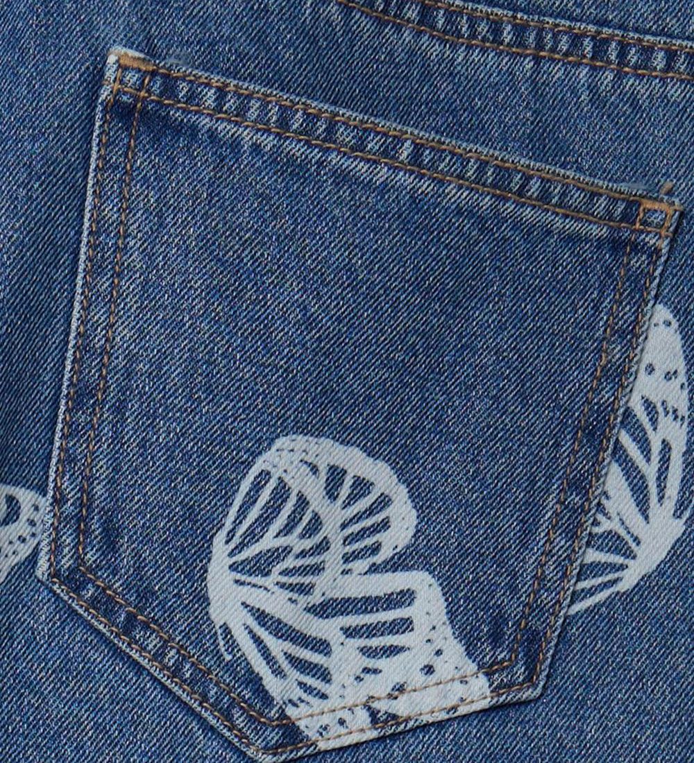 LMTD Jeans - NlfButizza - Medium Blue Denim/Butterfly Print