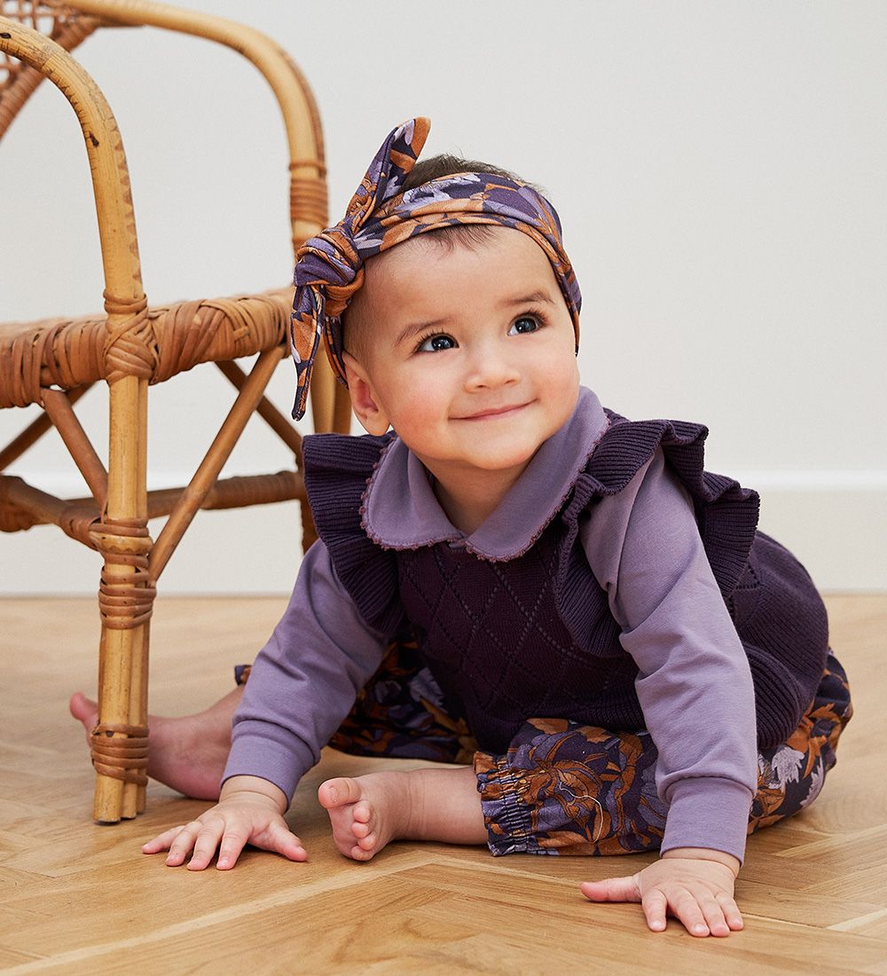 Müsli Vest - Strik - Knit Frill Vest Baby - Dark Lilac