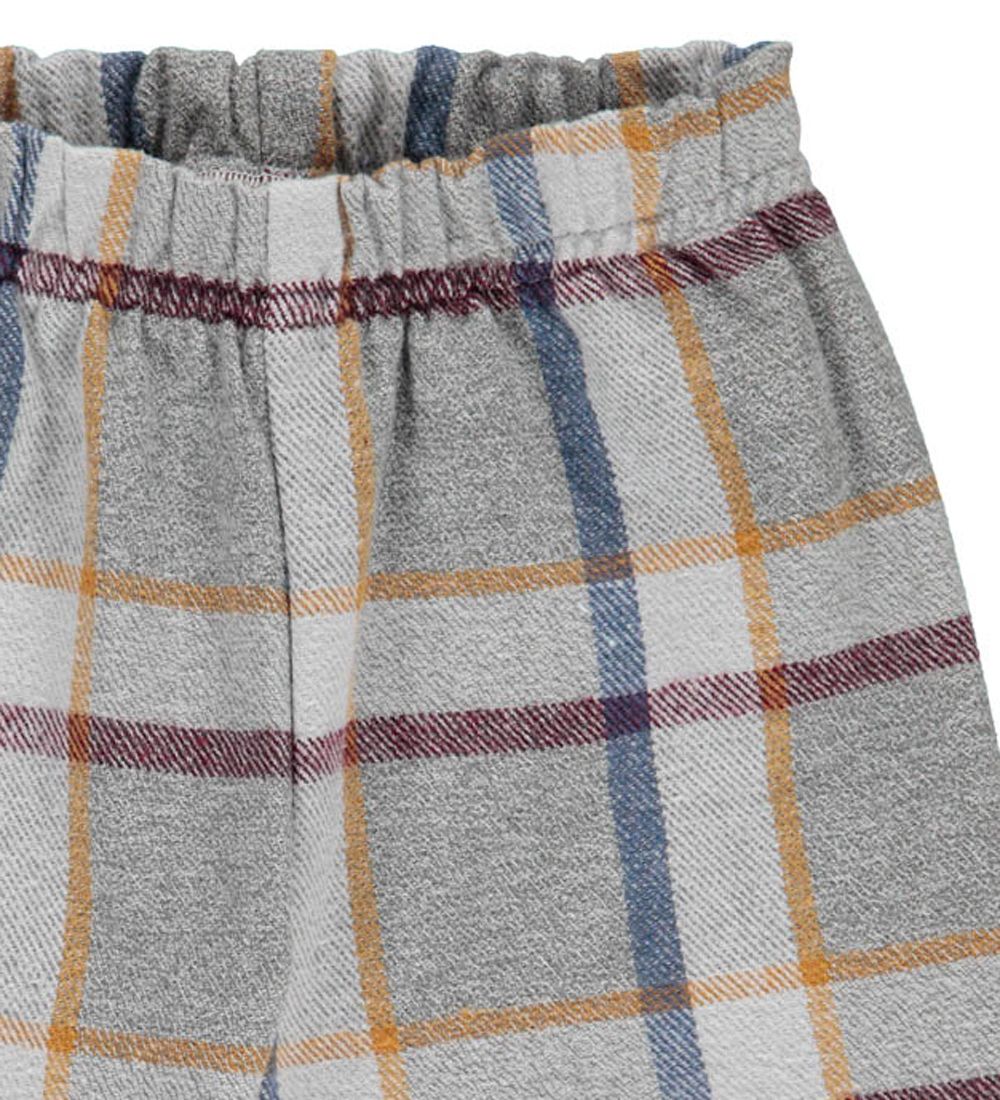 Müsli Bukser - Check Twill Pants Baby - Indigo
