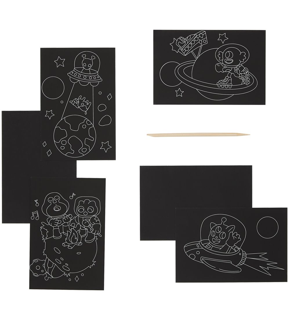 Ooly Scratch & Scribble Mini Sæt - Wacky Universe