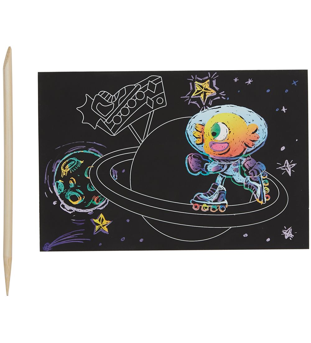 Ooly Scratch & Scribble Mini Sæt - Wacky Universe