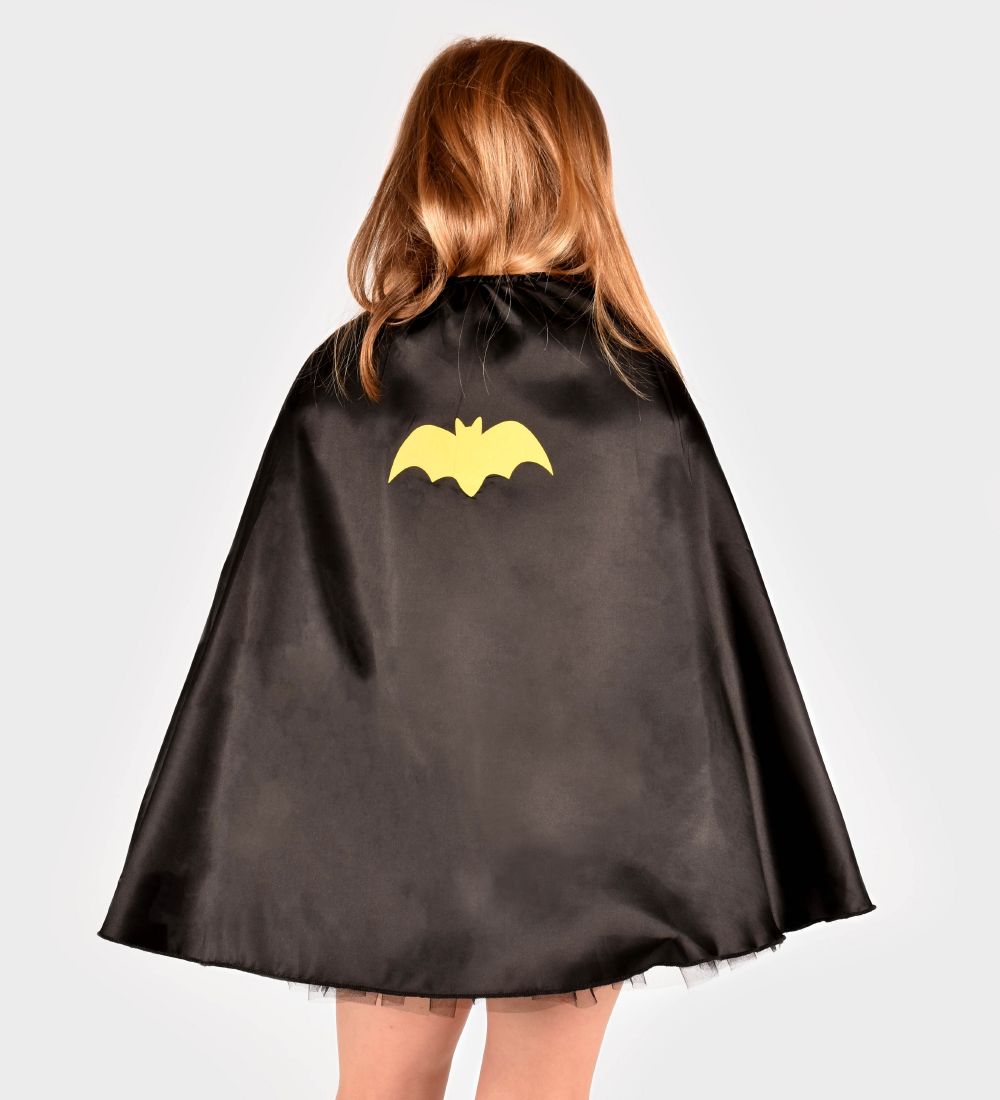 Den Goda Fen Udklædning - Batgirl Kjole m. Kappe - Sort