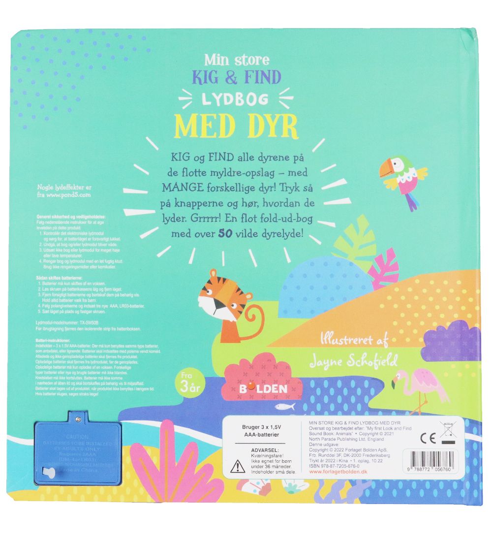 Forlaget Bolden Bog m. Lyd - Kig & Find - Med Dyr