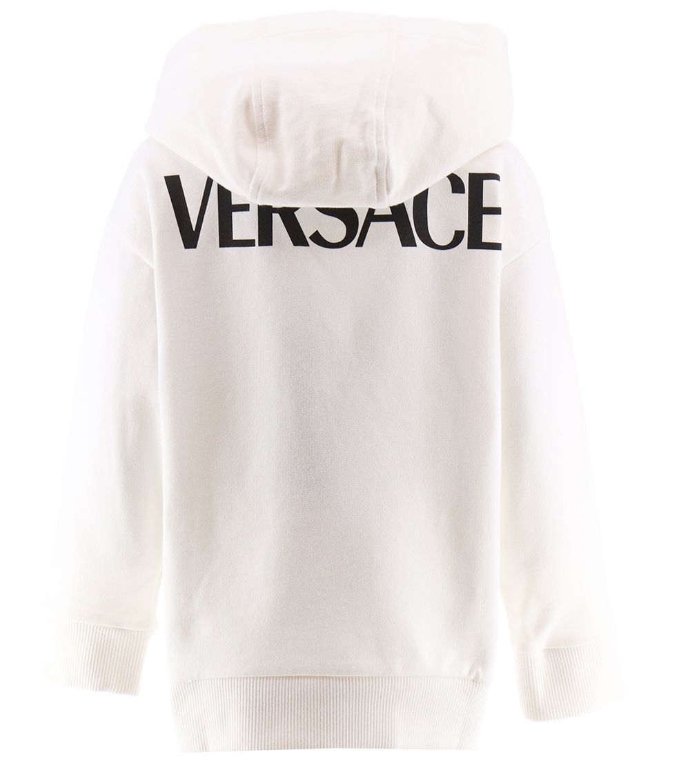 Versace Hættetrøje - Greca/Medusa - Hvid/Sort m. Print