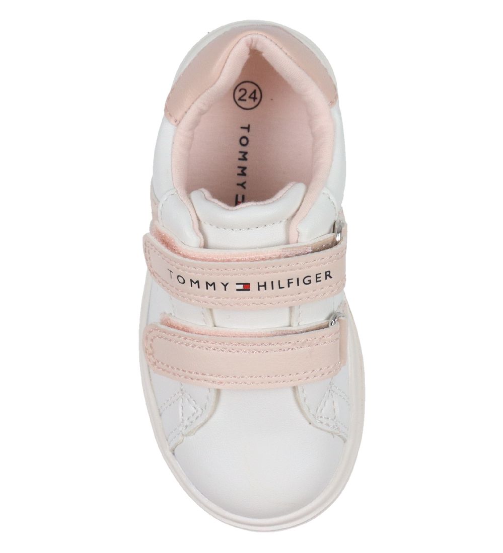 Tommy Hilfiger Sneakers - Velcro - Hvid Med Rosa