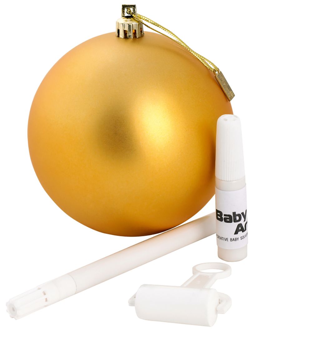 Baby Art Julekugle - Hånd- og Fodaftryk - Guld